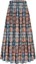 Chiffon High Waist Floral Tiered Pleated Maxi Skirt - Boho Comfort