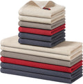 Cotton Kitchen Towels and Dishcloths Set - Ultra Soft Absorbent