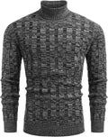 Men's Slim Fit Turtleneck Sweater Twisted Knit - Warm & Soft