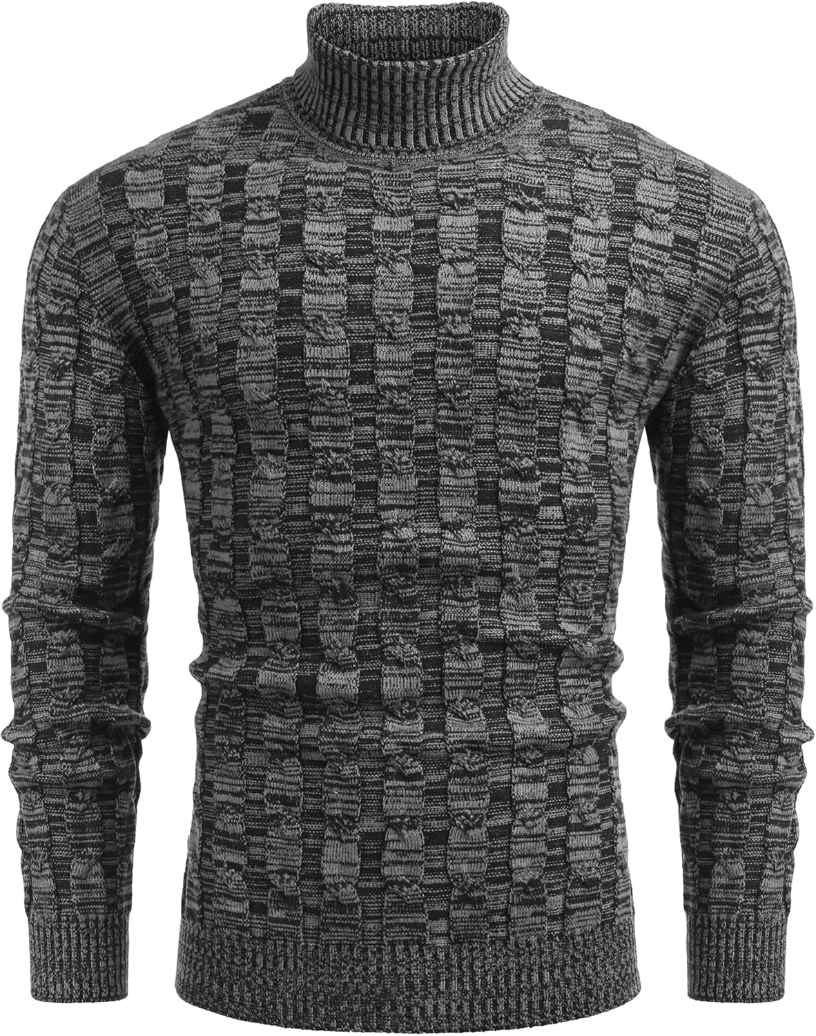 Men's Slim Fit Turtleneck Sweater for Casual Winter Style