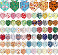Holiday Dogs Bandanas 72 Pack - Adjustable Seasonal Dog Bandanas