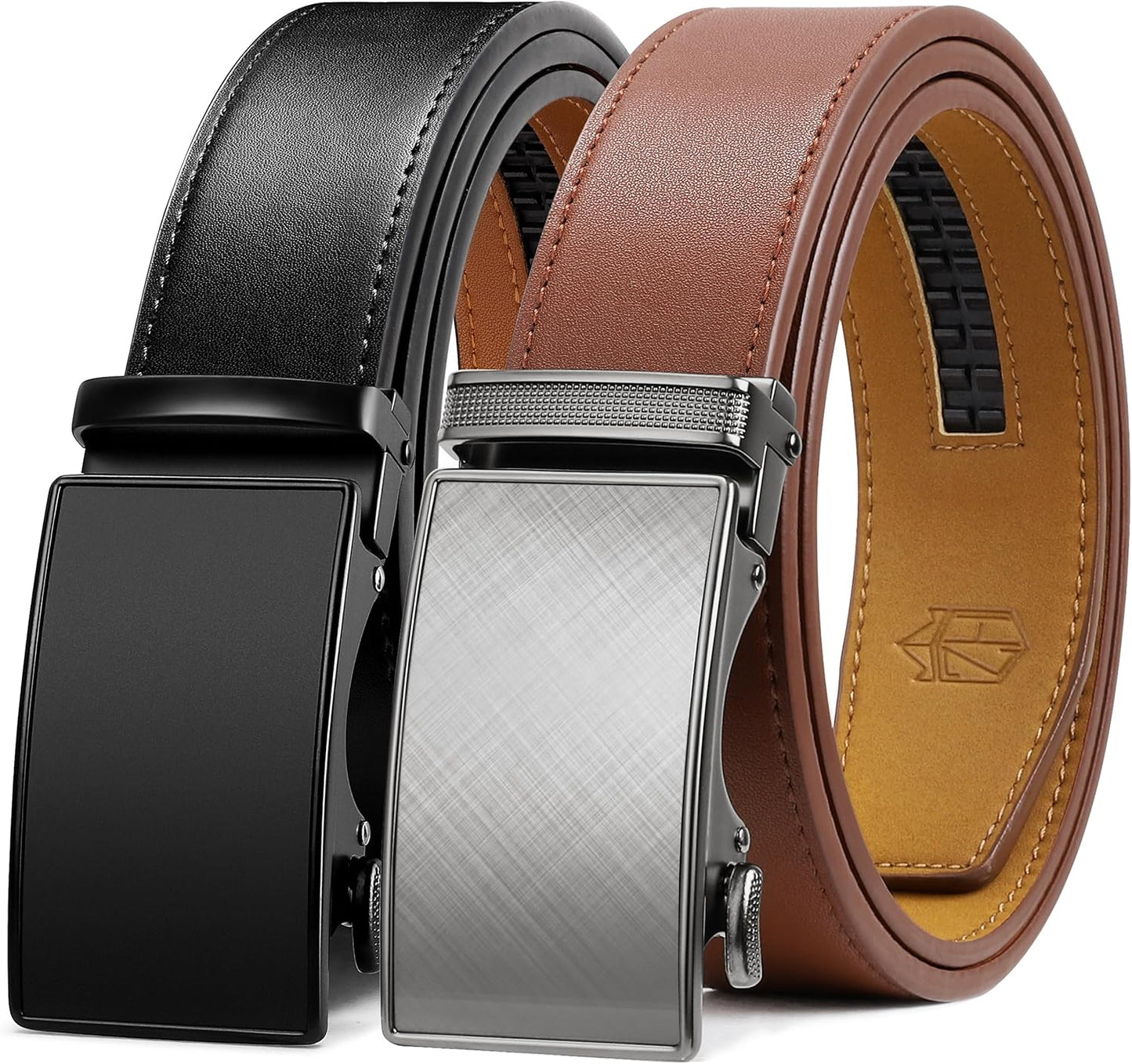 Zitahli Ratchet Belt for Men - Perfect Fit Leather Belts