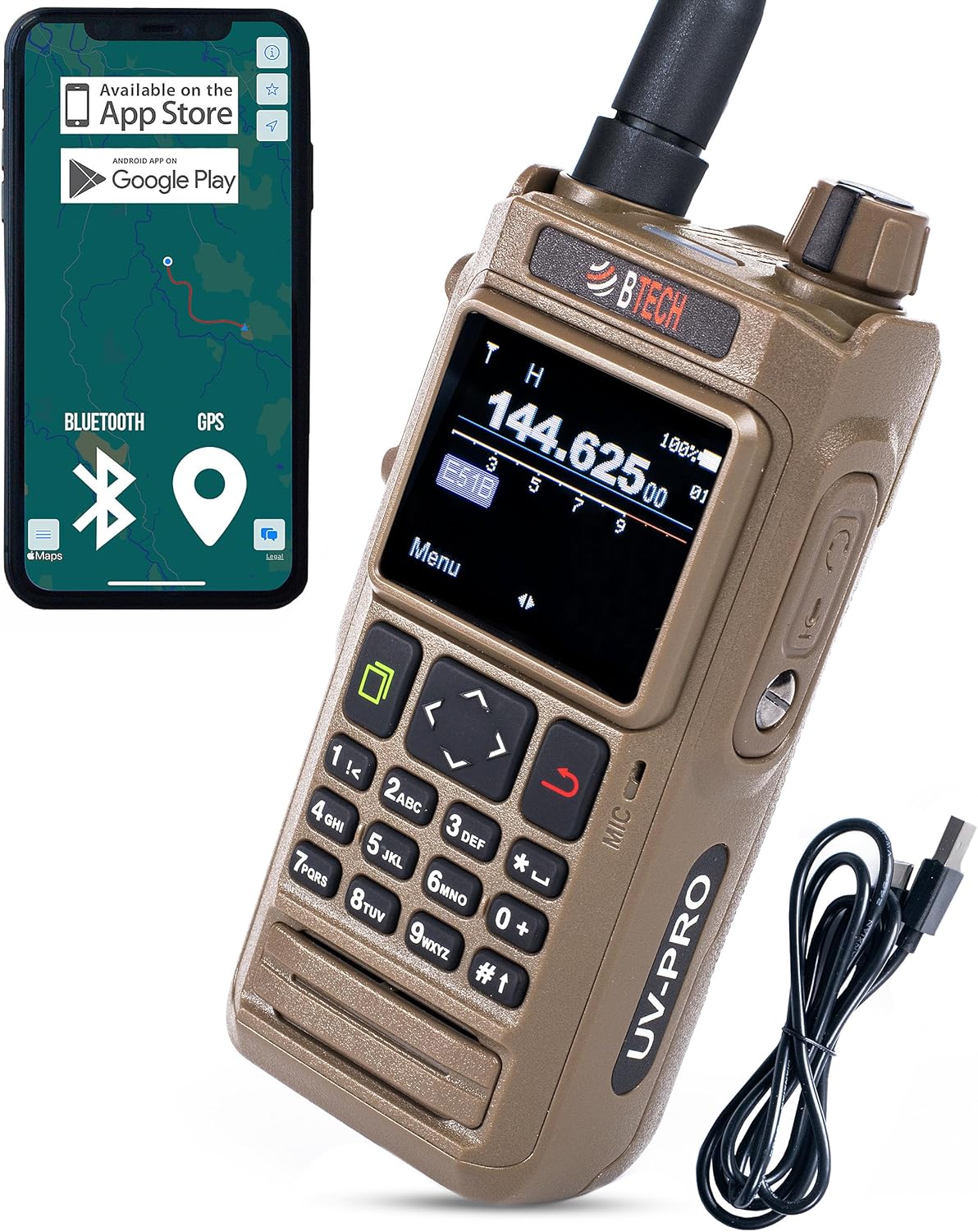 BTECH UV-PRO Dual Band VHF/UHF Two-Way Radio with Bluetooth