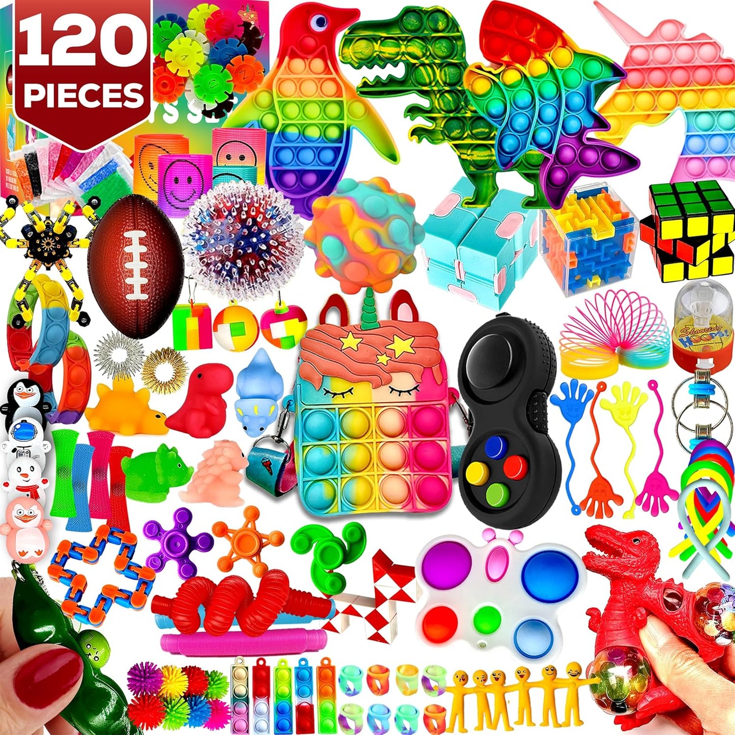TwCare 120 Pcs Fidget Toys Pack - Ultimate Sensory Fun!