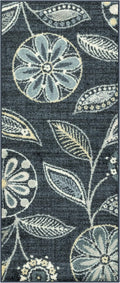 Reggie Floral Runner Rug 4 ft x 1 ft 8 in - Washable Persian Blue