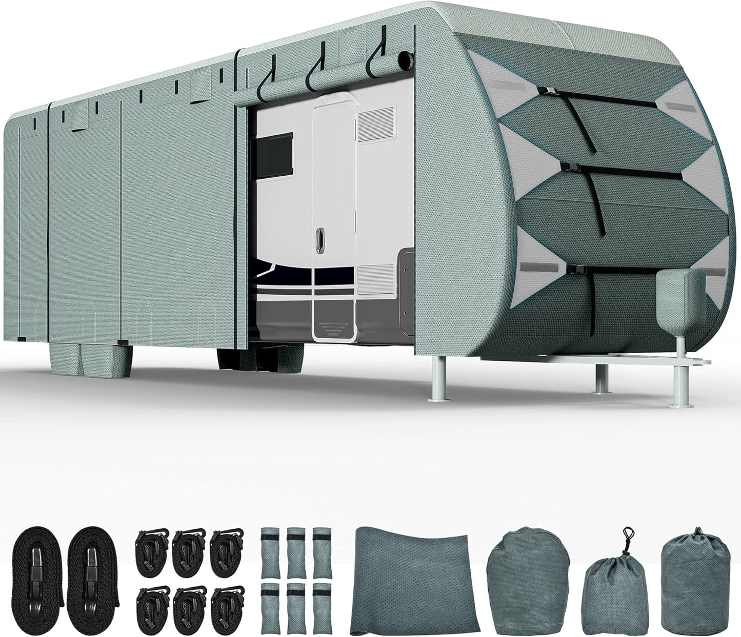 YITAHOME RV Cover for 27-30FT Travel Trailer - Waterproof & Windproof