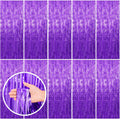 Purple Tinsel Streamer Backdrop 10-Pack - Shiny Party Fringe Curtain