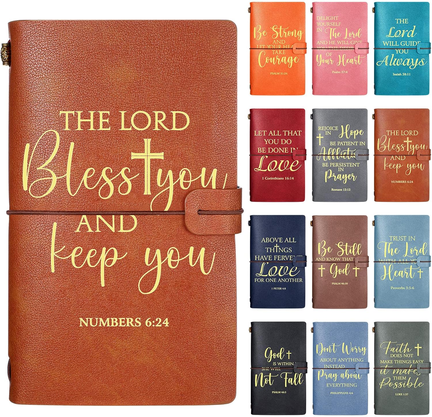 Cholemy Bible Verse Leather Journals - Inspiring Faith Gifts
