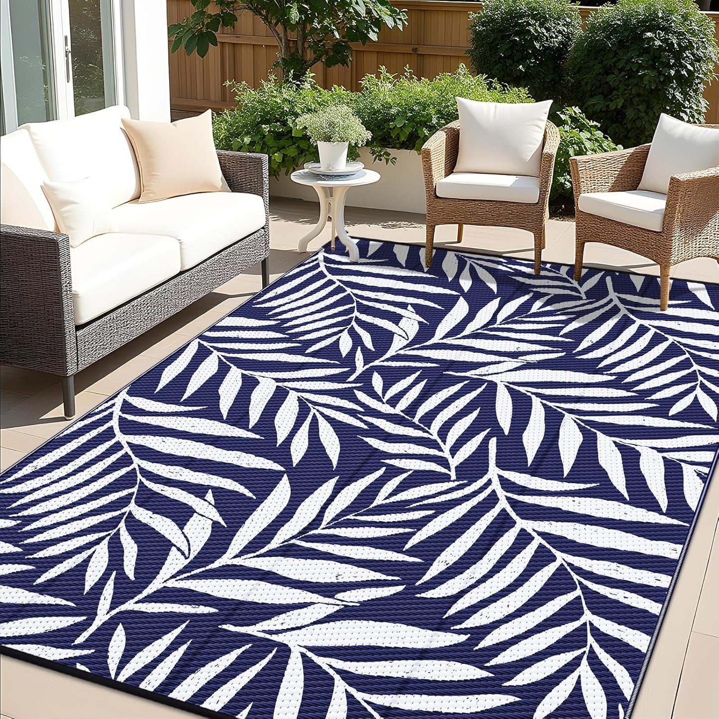 OLANLY Waterproof Outdoor Rug 6x9 ft for Stylish Outdoor Spaces