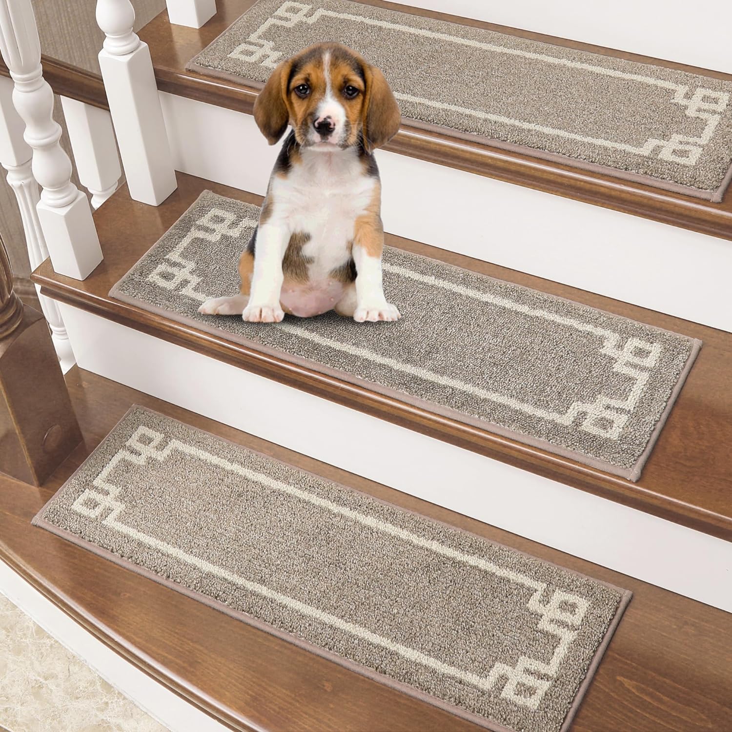 Non Slip Washable Carpet Stair Treads for Wooden Steps 15pcs