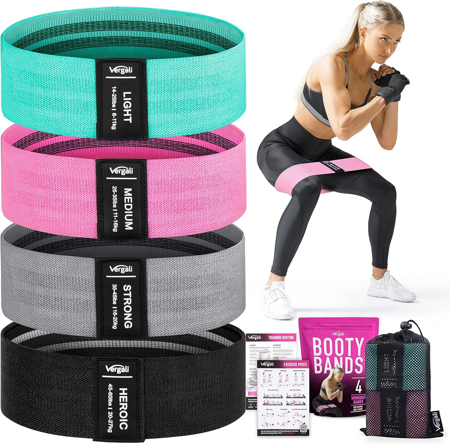 Vergali Booty Bands Set - Ultimate Exercise Bands