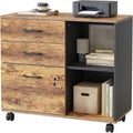 FEZIBO 3-Drawer Mobile File Cabinet - Locking Lateral Printer Stand