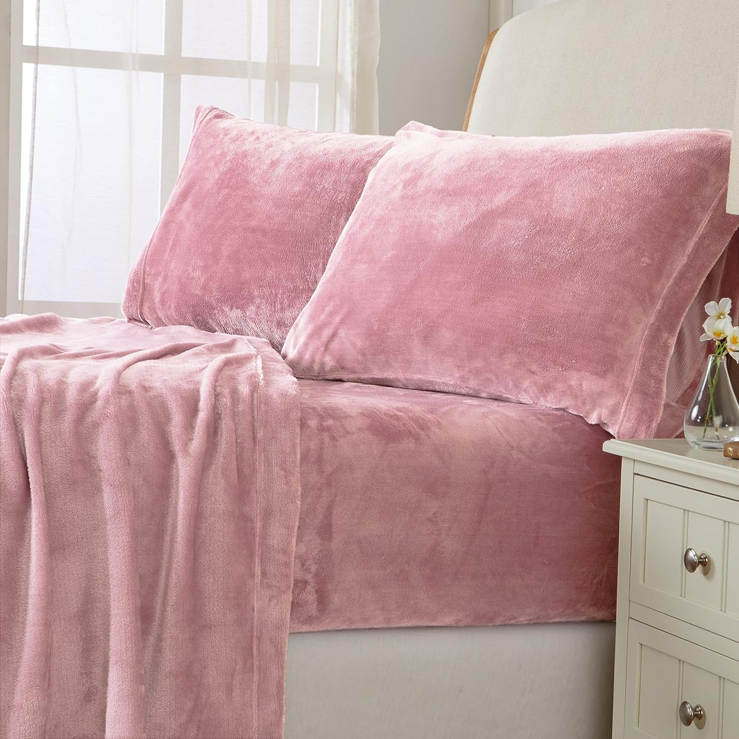 Ultra Soft Micro Fleece Sheets Set with Extra Deep Pockets