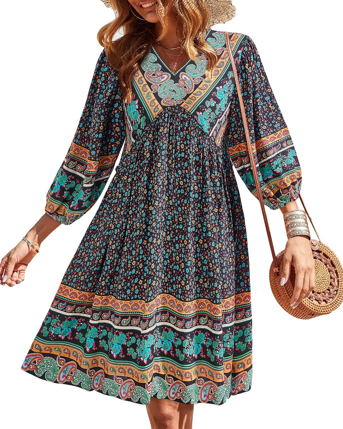BTFBM Women Casual Spring Summer Dresses V Neck Ruffle Mini