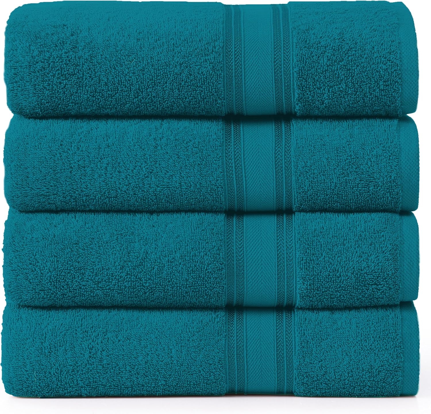 Oversized Bath Towels Set of 4 - Luxurious 100% Cotton Comfort