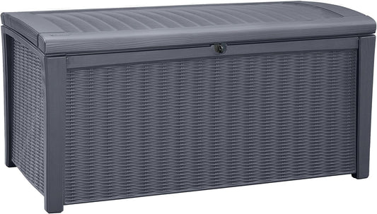 Keter Borneo 110 Gallon Storage Box for Outdoor Use and Style