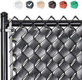 Chain Link Fence Privacy Tape (Obsidian Black) Fenpro