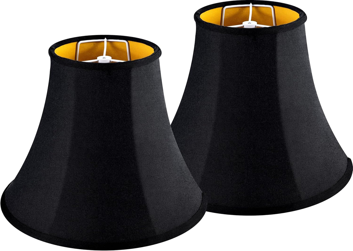 Black Bell Lamp Shades Set of 2 for Table & Bedside Lamps