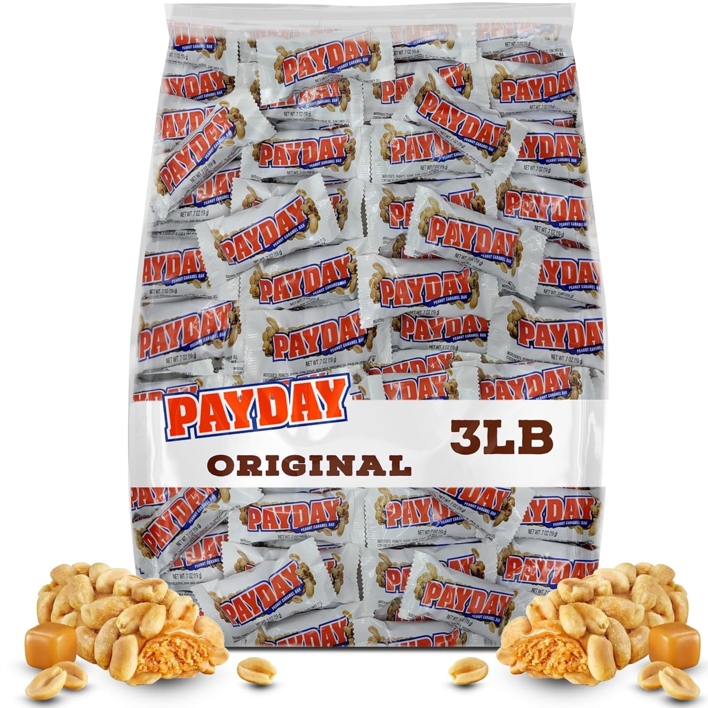 PayDay Peanut and Caramel Snack Size Bulk Candy for Sharing