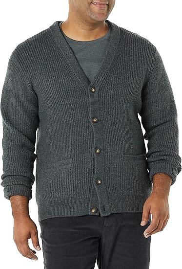 Men's Long-Sleeve Soft Touch Cardigan Sweater for Comfort