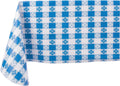 Checkered Vinyl Tablecloth with Flannel Backing 52x120 Rectangle