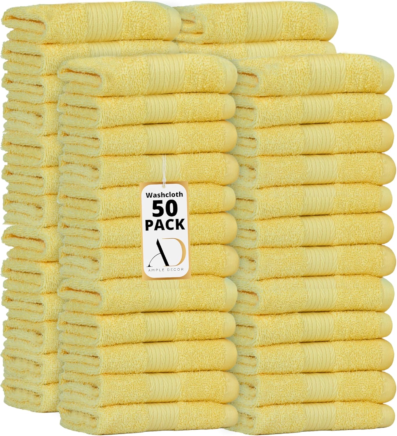 Soft Cotton Wash Cloths Pack of 50 for Spa and Home Use