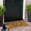 Entryway Door Mat Laurel Monogram Letter L 1ft6ft x 2ft6ft - Durable