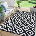 Large Outdoor Plastic Straw Rug Waterproof 9x12 Reversible Patio Rug