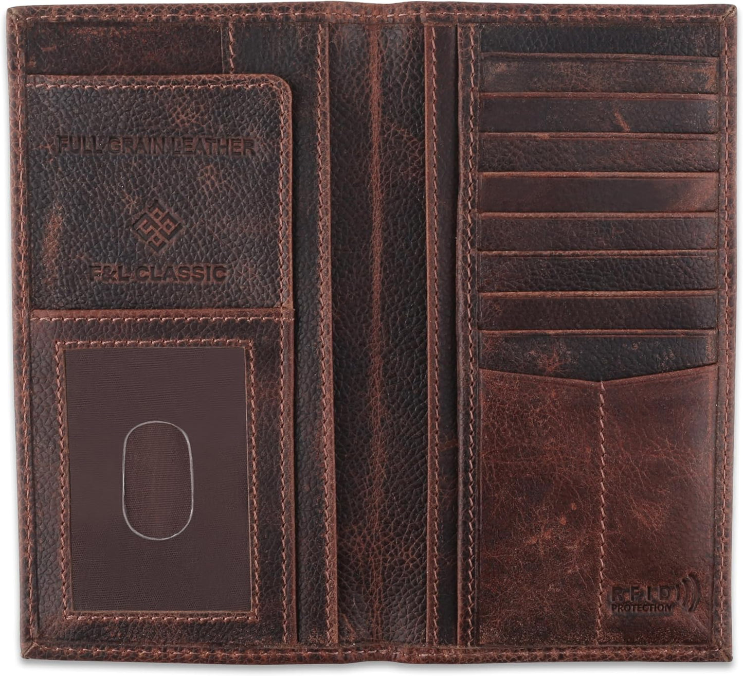 F&L CLASSIC Men's RFID Vintage Look Genuine Leather Wallet Review