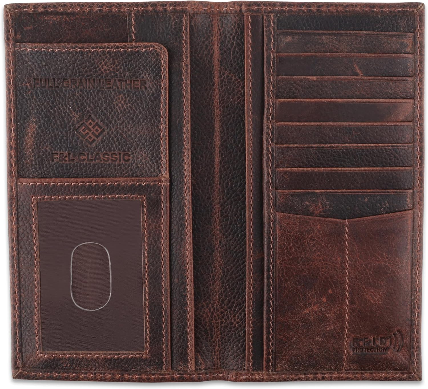 F&L CLASSIC Men's RFID Vintage Look Genuine Leather Wallet Review
