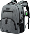 LOVEVOOK 17 in DarkGrey Travel Laptop Backpack - Anti-Theft, USB
