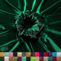 Hunter Green Stretch Velvet Fabric by the Yard - 60in Wide 90/10