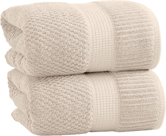 Oversized Bath Towels Set of 2 - Super Soft Cotton Sheets