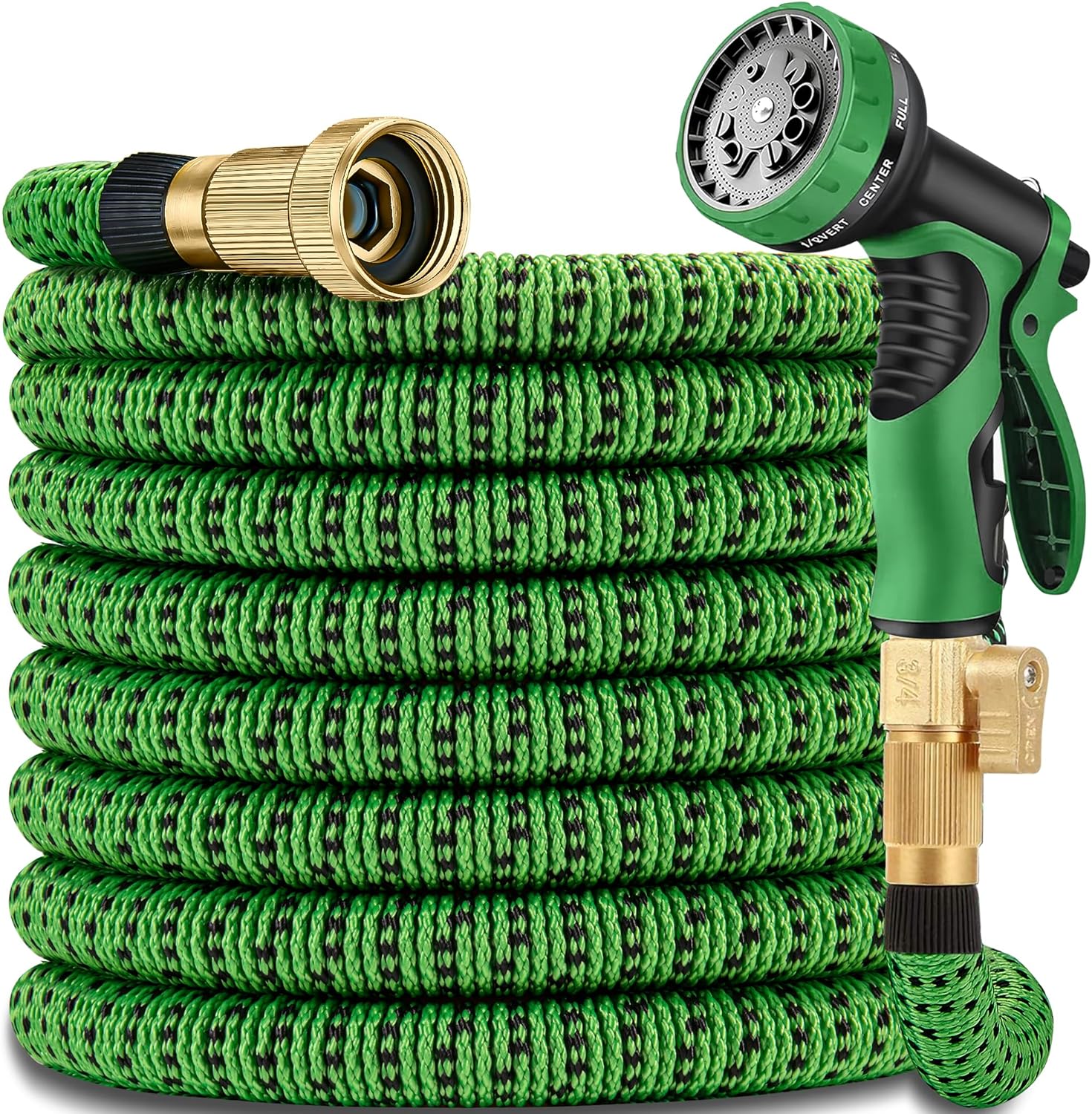 100 ft Expandable Garden Hose with 10 Function Spray Nozzle