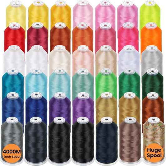 42 Huge Spools 4000M Embroidery Thread Set