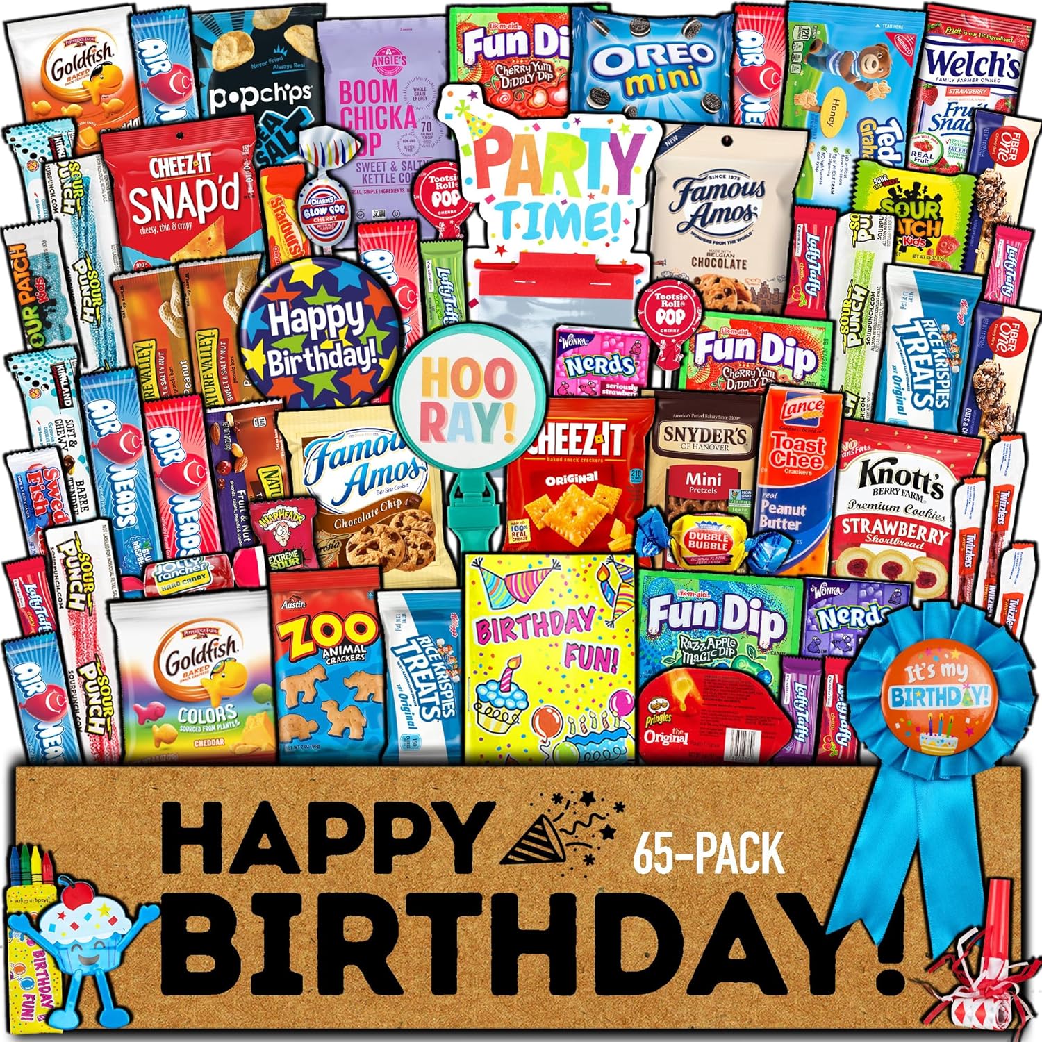 Birthday Care Package with Snacks, Cookies, and Treats for All
