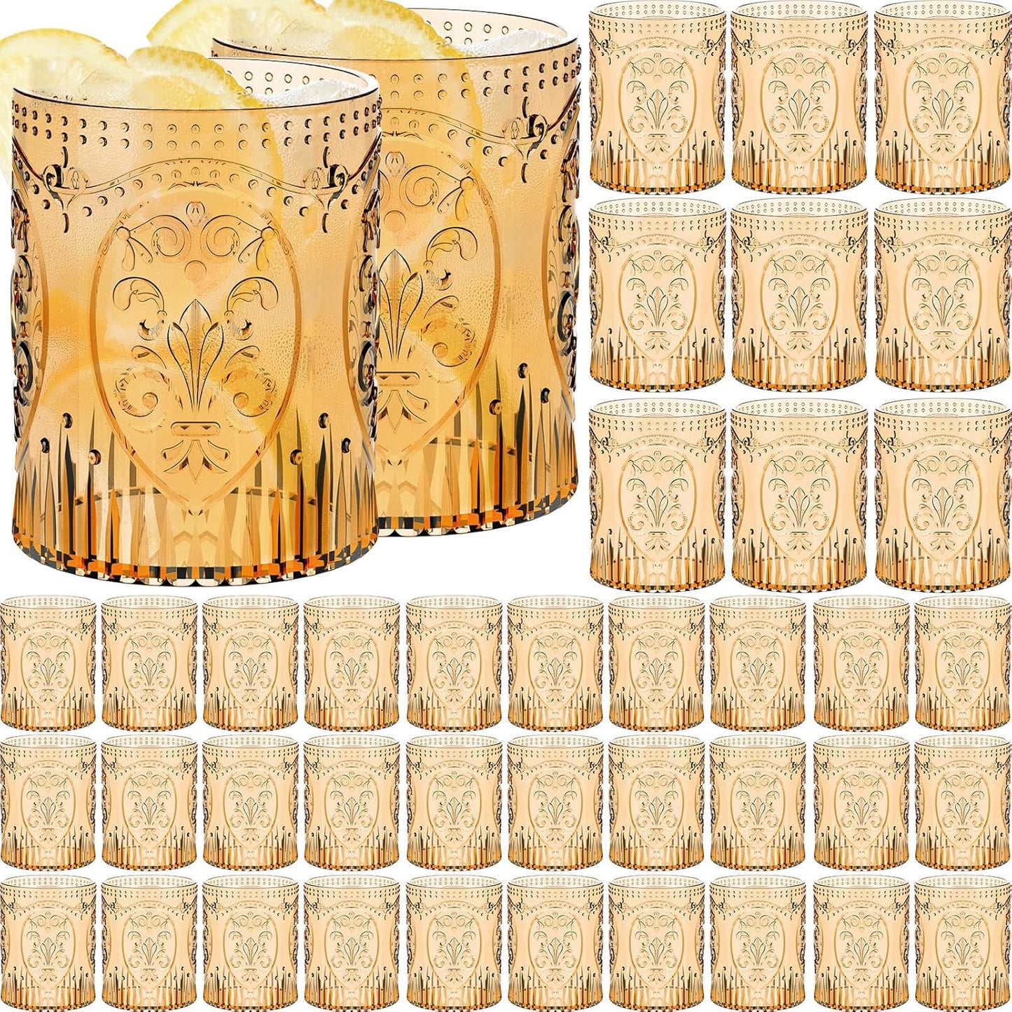 48 Vintage Drinking Glasses for Memorable Events and Parties