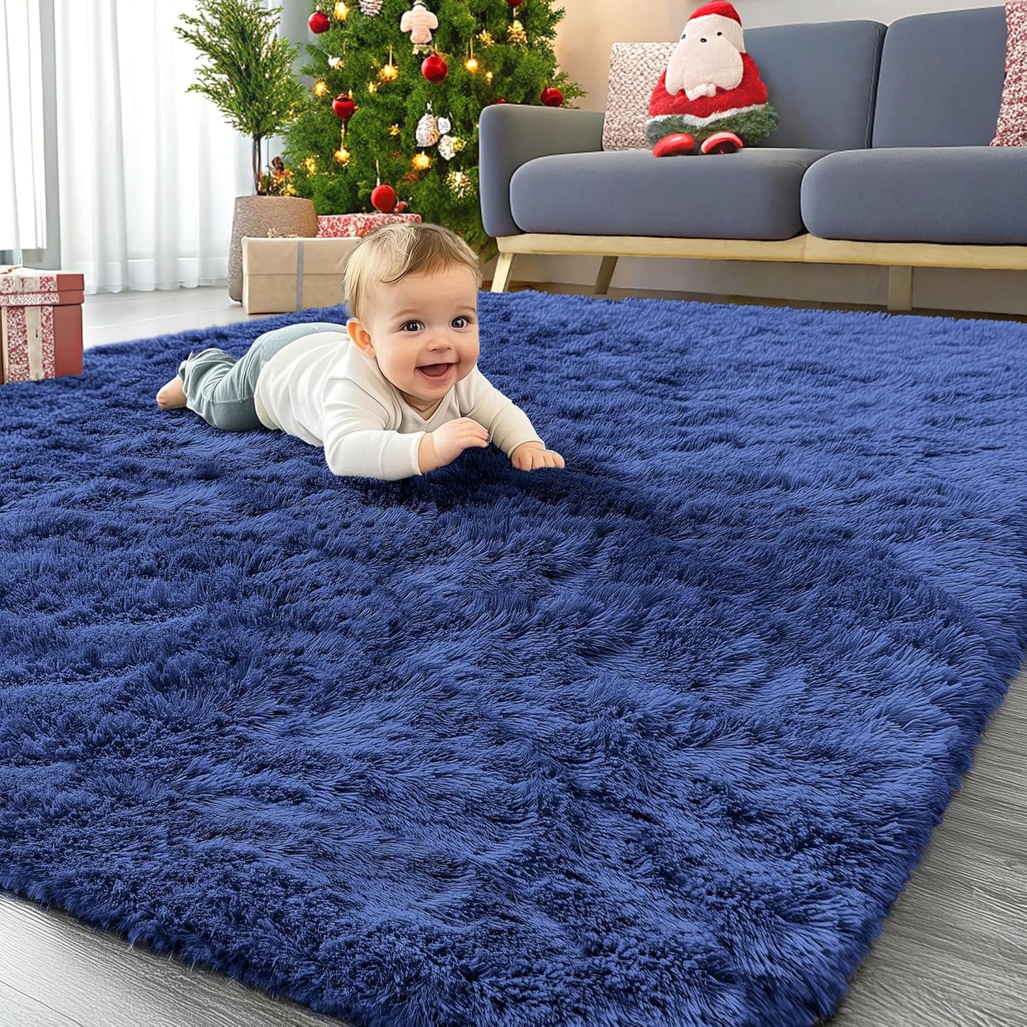OLANLY Area Rugs for Living Room Bedroom, Soft Fluffy Shaggy