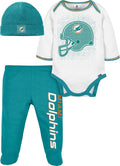 Gerber Unisex NFL Baby Bodysuit and Footed Pant Set for Comfort