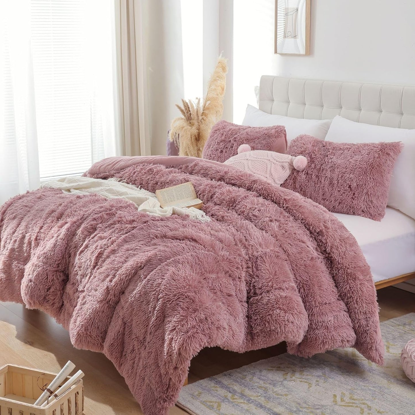 Smoofy Fluffy Full Size Comforter Set for Ultimate Comfort