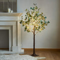 Lighted Eucalyptus Tree 4FT with 160 Fairy Lights - Warm