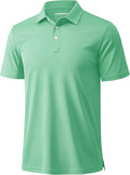 Men's Polyester Polo Shirt 3-Button Quick Dry Casual Golf Tee