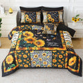 Sunflower Comforter Set Full Bed in a Bag - Vibrant 8 Piece Bedding