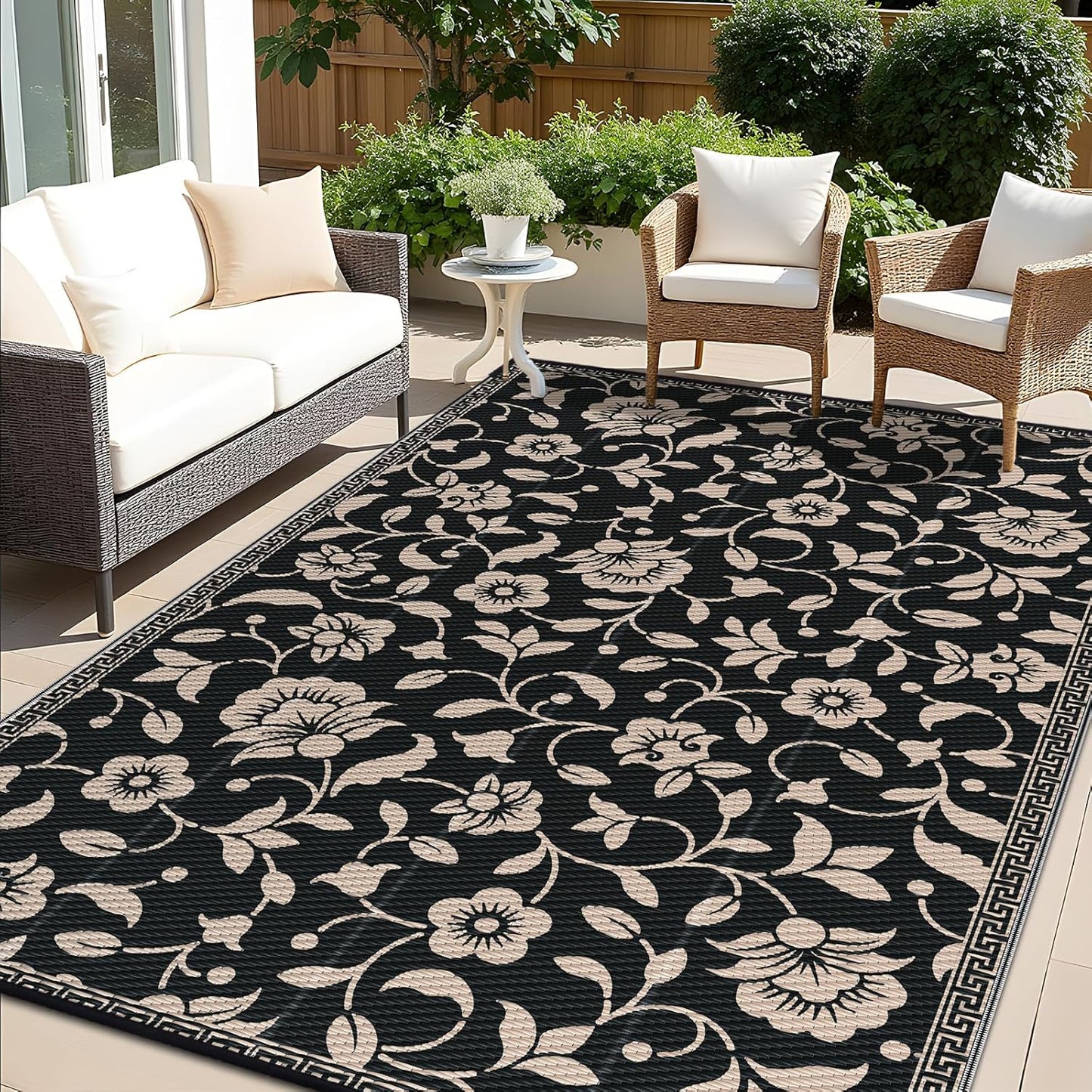 OLANLY Waterproof Outdoor Rug 9x12 ft for Stylish Patios