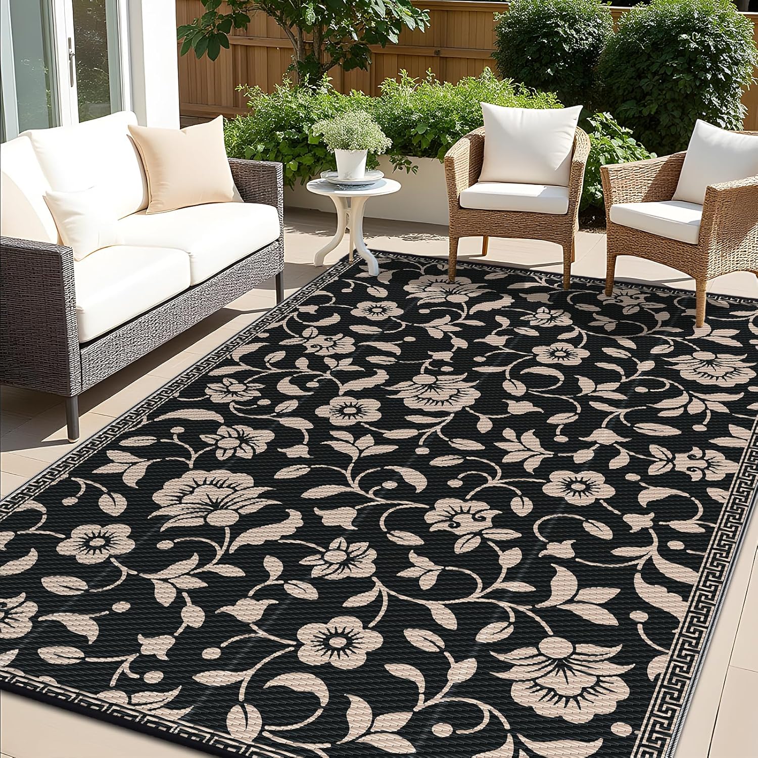 OLANLY Waterproof Outdoor Rug 6x9 ft for Stylish Outdoor Spaces