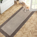 Dirt Trapping Door Mat 24 in x 70 in Beige - Low Profile Entry Rug