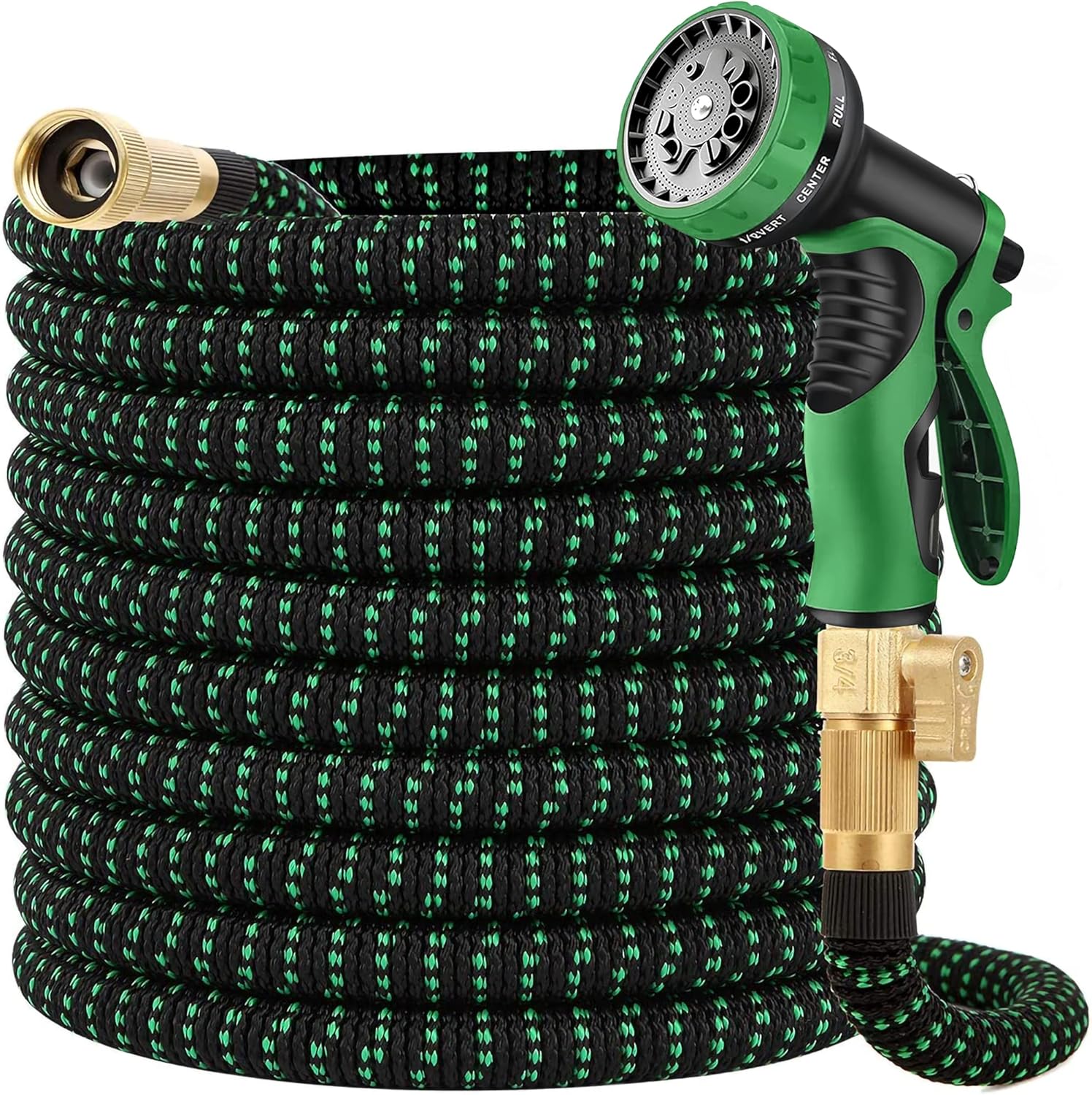 50 ft Expandable Garden Hose - Durable 3750D Latex Core Design