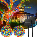 Solar Christmas String Lights 2 Pack - 400 LED Multicolor Outdoor