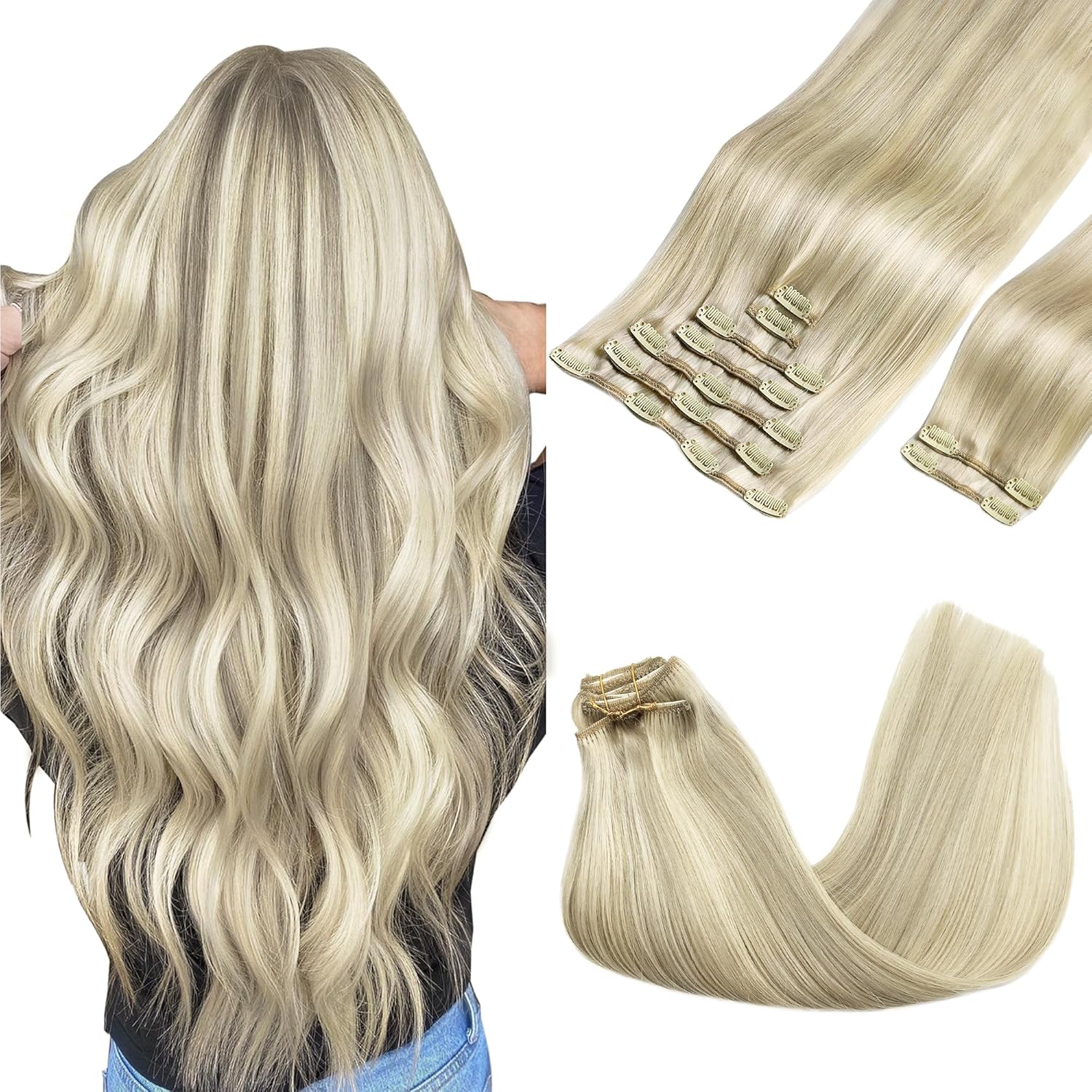 GOO GOO Clip in Hair Extensions for Luxurious Volume