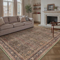 8x10 Area Rug for Living Room Brick Red Vintage Washable - Soft Low